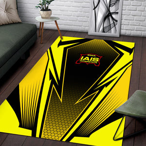 Railspirit Iowa Interstate Railroad Area Rug Lightning Graphic Style IAIS Rug Gift Idea For Train Lover