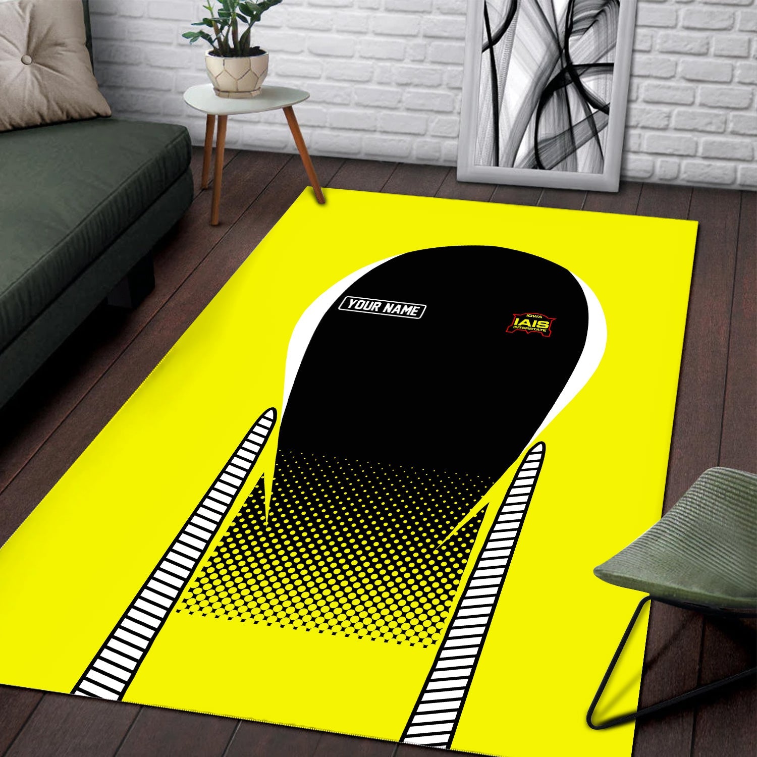 Railspirit Personalized Iowa Interstate Railroad Area Rug IAIS All Over Printed Rug