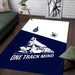Railspirit Personalized Jersey Central Railroad Area Rug One Track Mind Train Rug Gift Idea For Train Lover