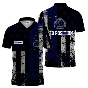 Railspirit Personalized Jersey Central Railroad Polo Shirt Artistic Paint American Flag Style CNJ Train Shirt