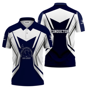 Railspirit Personalized Jersey Central Railroad Polo Shirt Unique Style with Custom Job CNJ Train Shirt