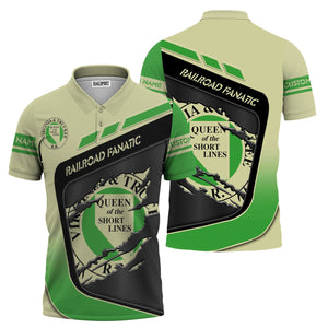 Railspirit Personalized Virginia & Truckee Railroad Polo Shirt Ripped Texture Style Train Shirt For Railroad Fanatic