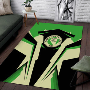 Railspirit Personalized Virginia & Truckee Railroad Area Rug Strong Line Style  Train Area Rug Gift Idea For Train Lover