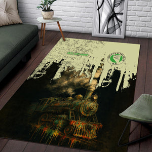 Railspirit Personalized Virginia & Truckee Railroad Area Rug Vintage Train Art Style Rug For Locomotive Fans