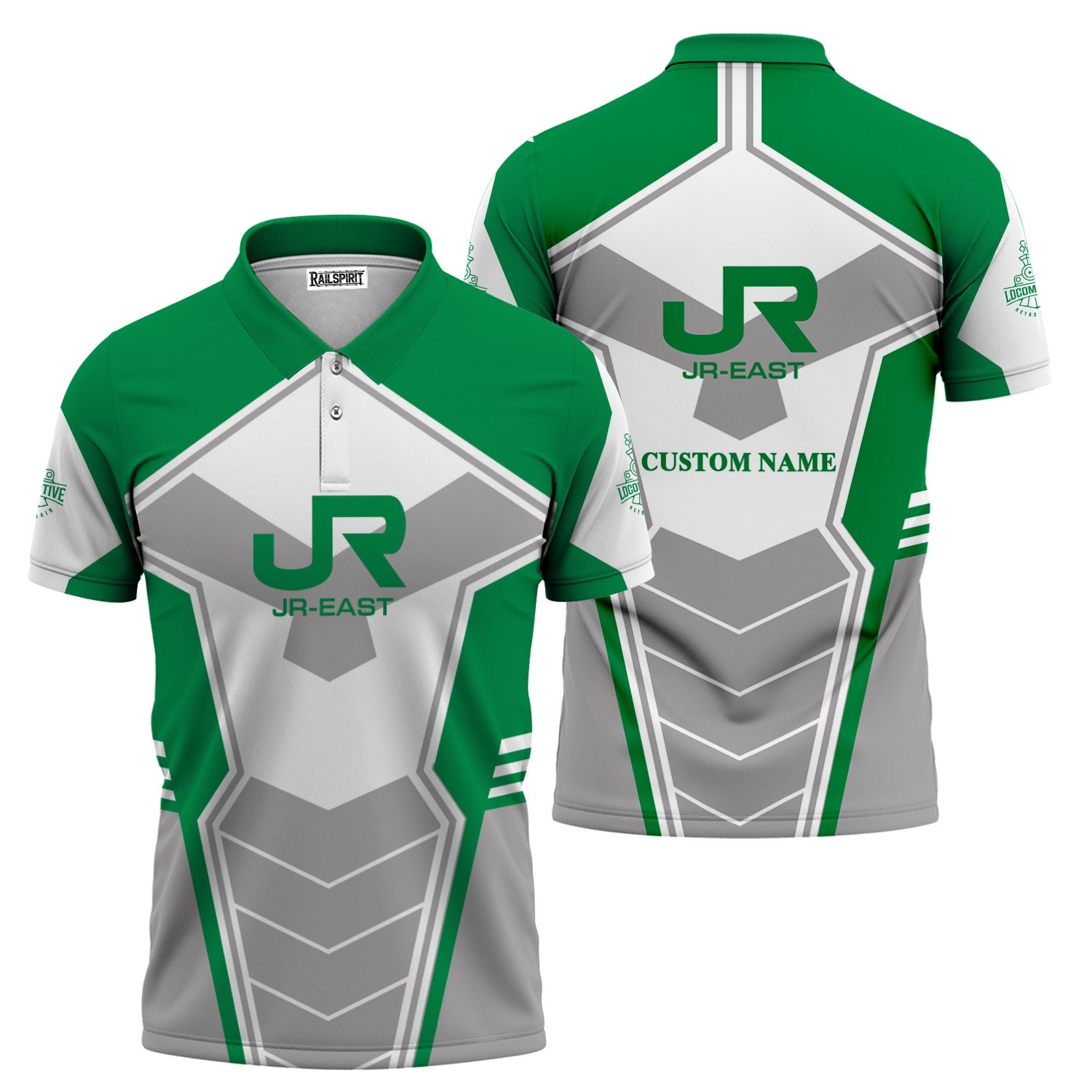 Railspirit Personalized East Japan Railway Polo Shirt Engine-Inspired Style JR-EAST Train Shirt for Railroad Fanatic