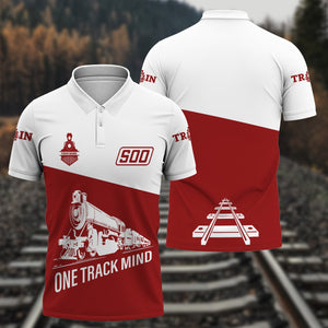 Railspirit Personalized Soo Line Railroad Polo Shirt One Track Mind Unisex Train Shirt Gift Idea For Train Lover