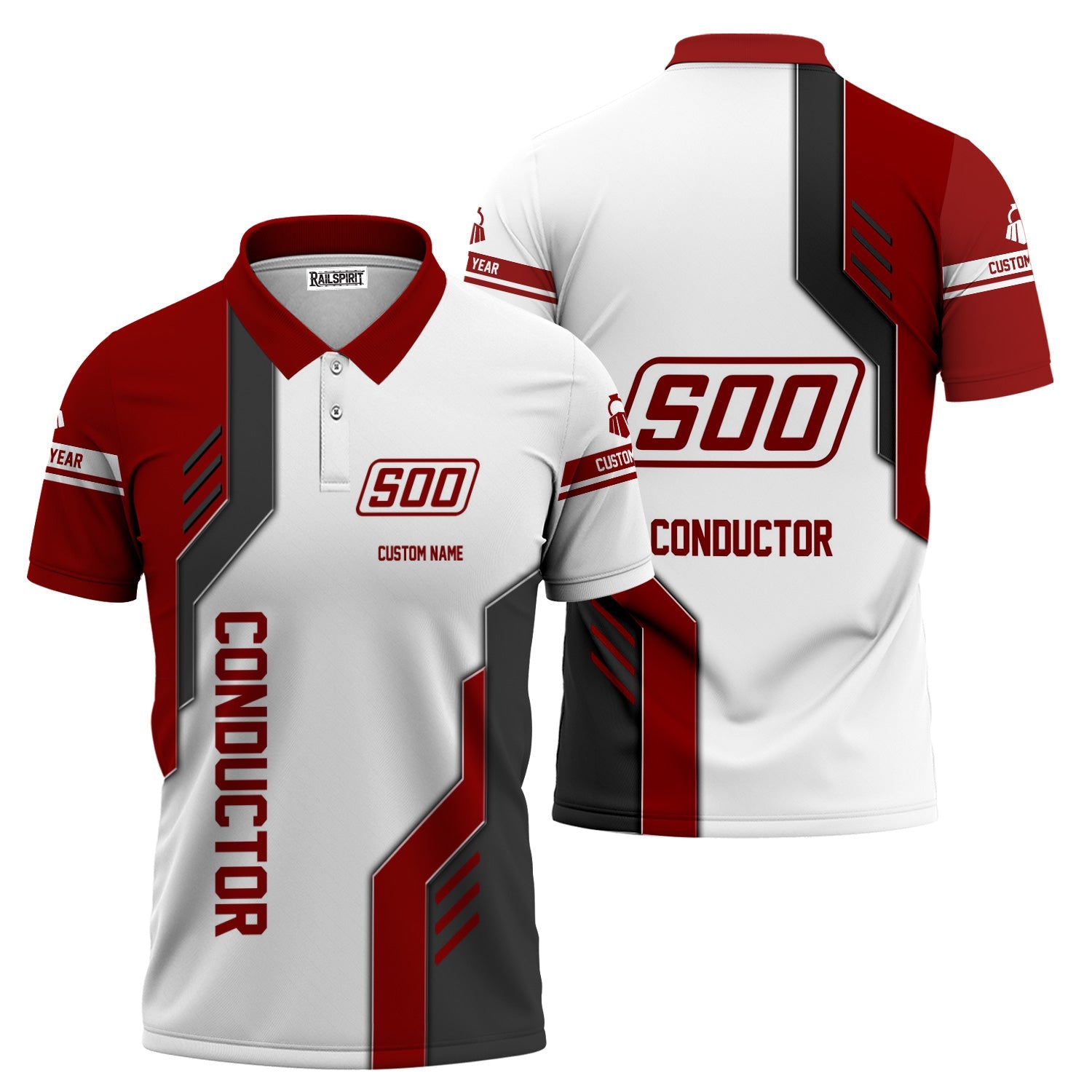 Railspirit Personalized Soo Line Railroad Polo Shirt Unique Railway Style with Custom Job Train Shirt