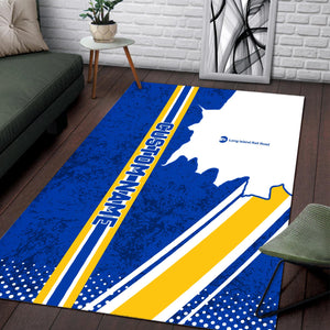 Railspirit Personalized Long Island Railroad Area Rug Vintage All Over Printed Rug