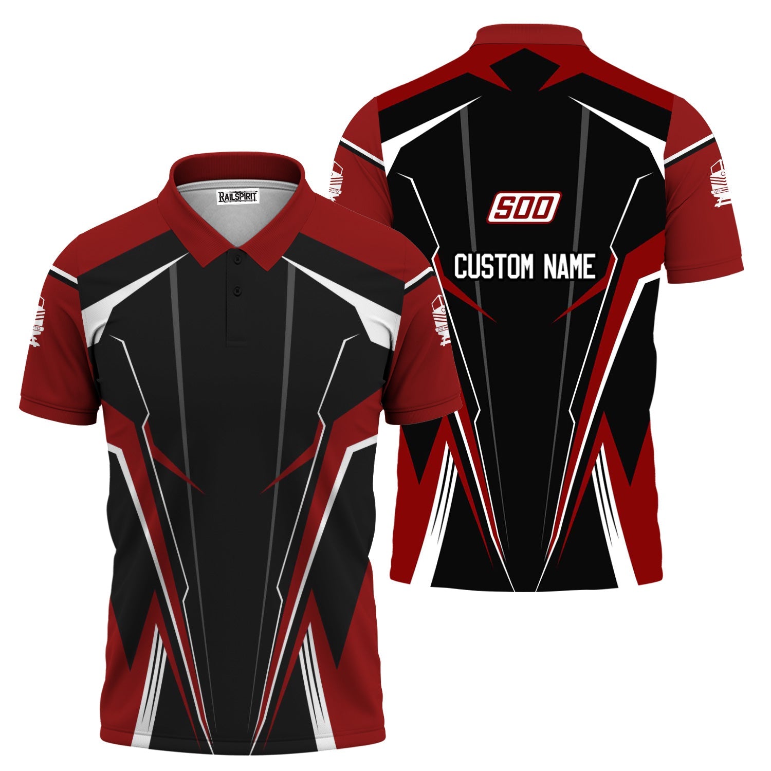 Railspirit Personalized Soo Line Railroad Polo Shirt Lightning-Edge Design Train Shirt For Railroad Lovers