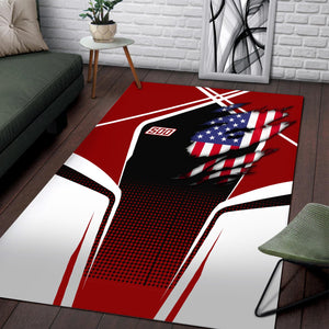 Railspirit Personalized Soo Line Railroad Area Rug American Eagle Vintage Train Rug