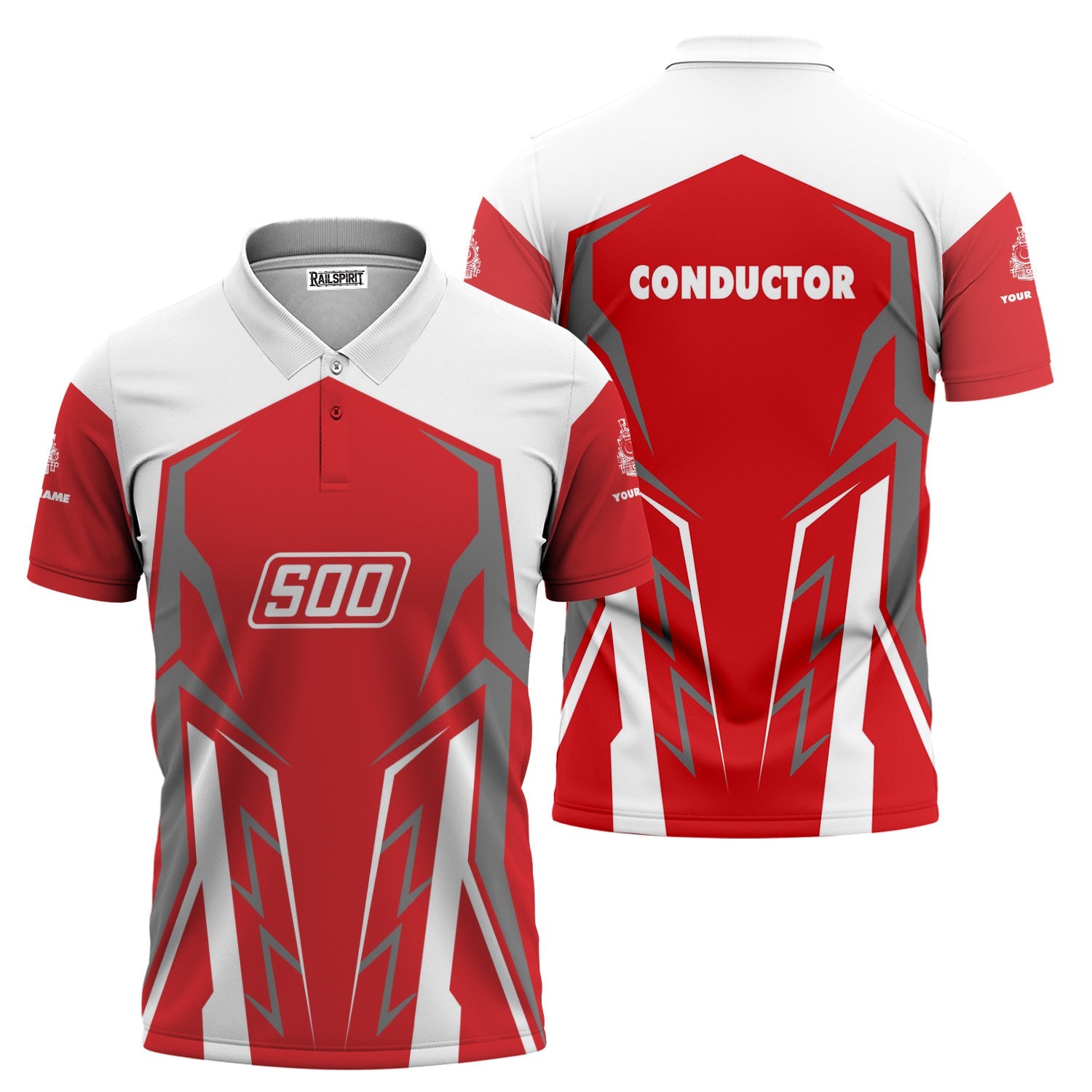 Railspirit Personalized Soo Line Railroad Polo Shirt Futuristic Design with Custom Job Train Shirt