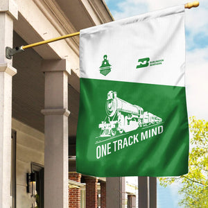 Railspirit Personalized Burlington Northern Railroad Garden Flag One Track Mind Flag Gift Idea For Train Lover