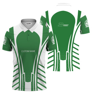 Railspirit Personalized Burlington Northern Railroad Polo Shirt Striped Railroad Style Train Shirt All Over Print