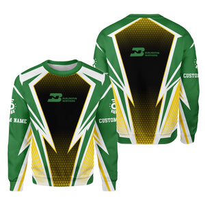 Railspirit Personalized Burlington Northern Railroad Sweatshirt Lightning Graphic Style Shirt Gift Idea For Train Lover