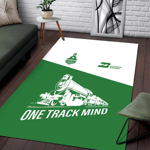 Railspirit Personalized Burlington Northern Railroad Area Rug One Track Mind Train Rug Gift Idea For Train Lover