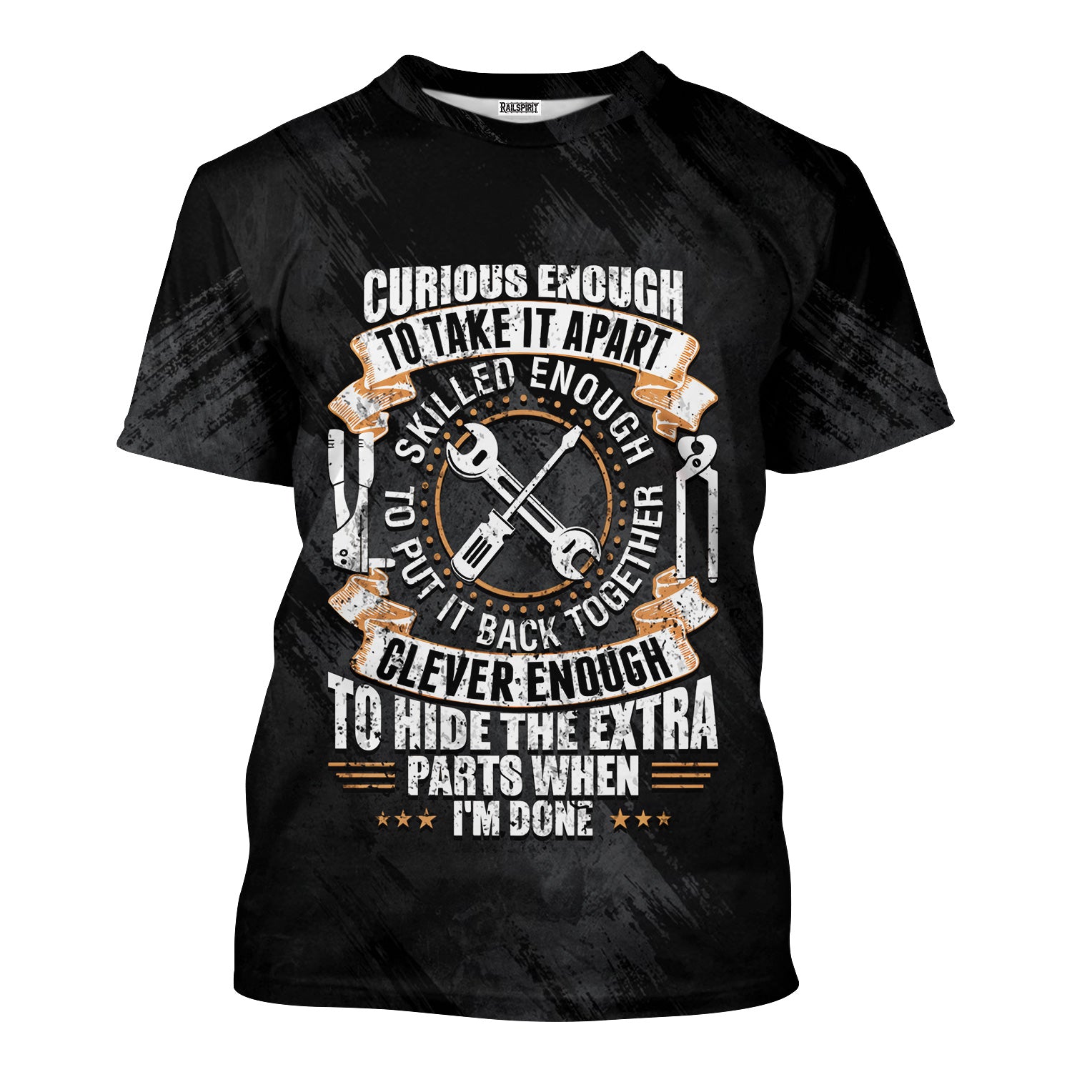 Curious Enough To Take It Apart Shirt, Funny Mechanic Quote Shirt, Auto Repair Work Tools Car Repair Quote Gift for Men Mechanics