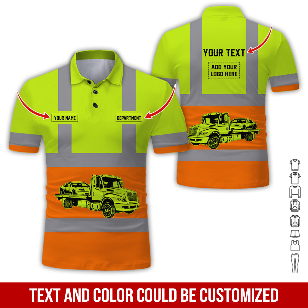 Custom Text Tow Truck Driver Uniform, Personalized Work Shirt, Truck Driver Gift