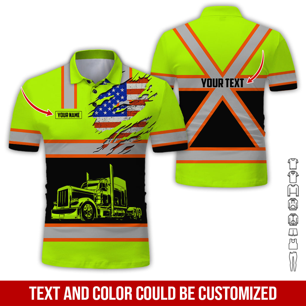 Customized Name Truck Driver Uniform Printed Clothes, Personalized Tow Truck Gear