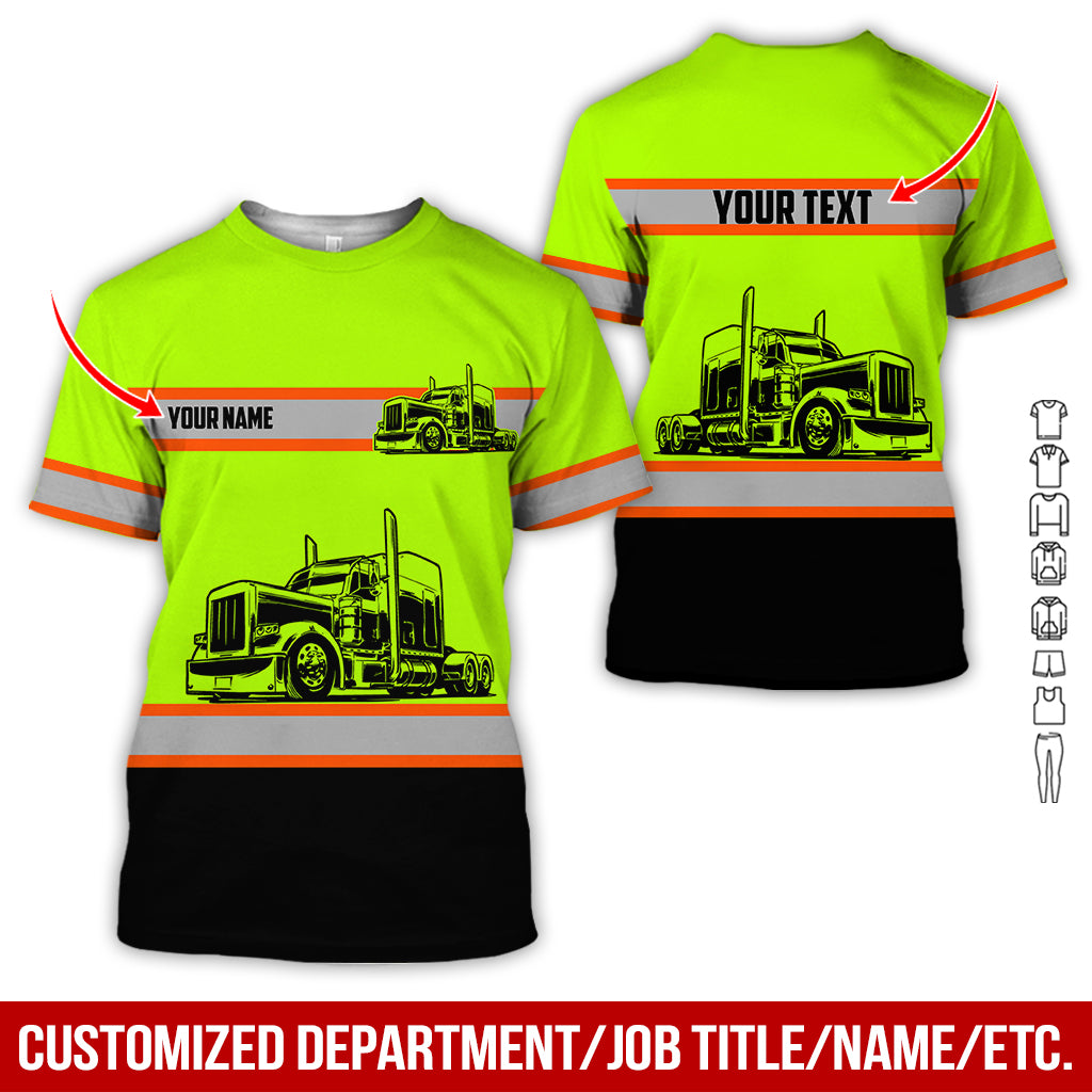 Customized Name Truck Driver Uniform Clothes, Personalized Trucker Apparel