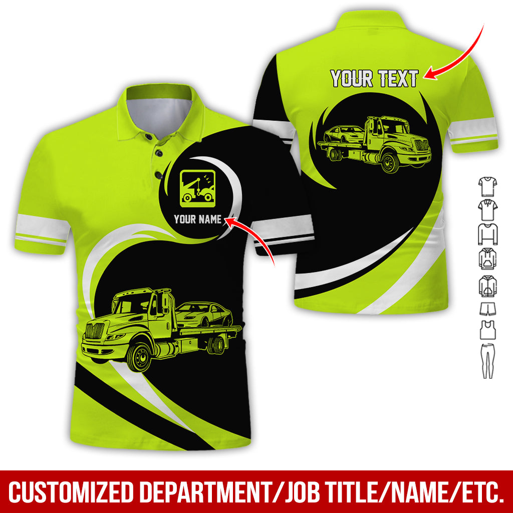Customized Name Tow Truck Driver Uniform Printed Clothes, Personalized Gear