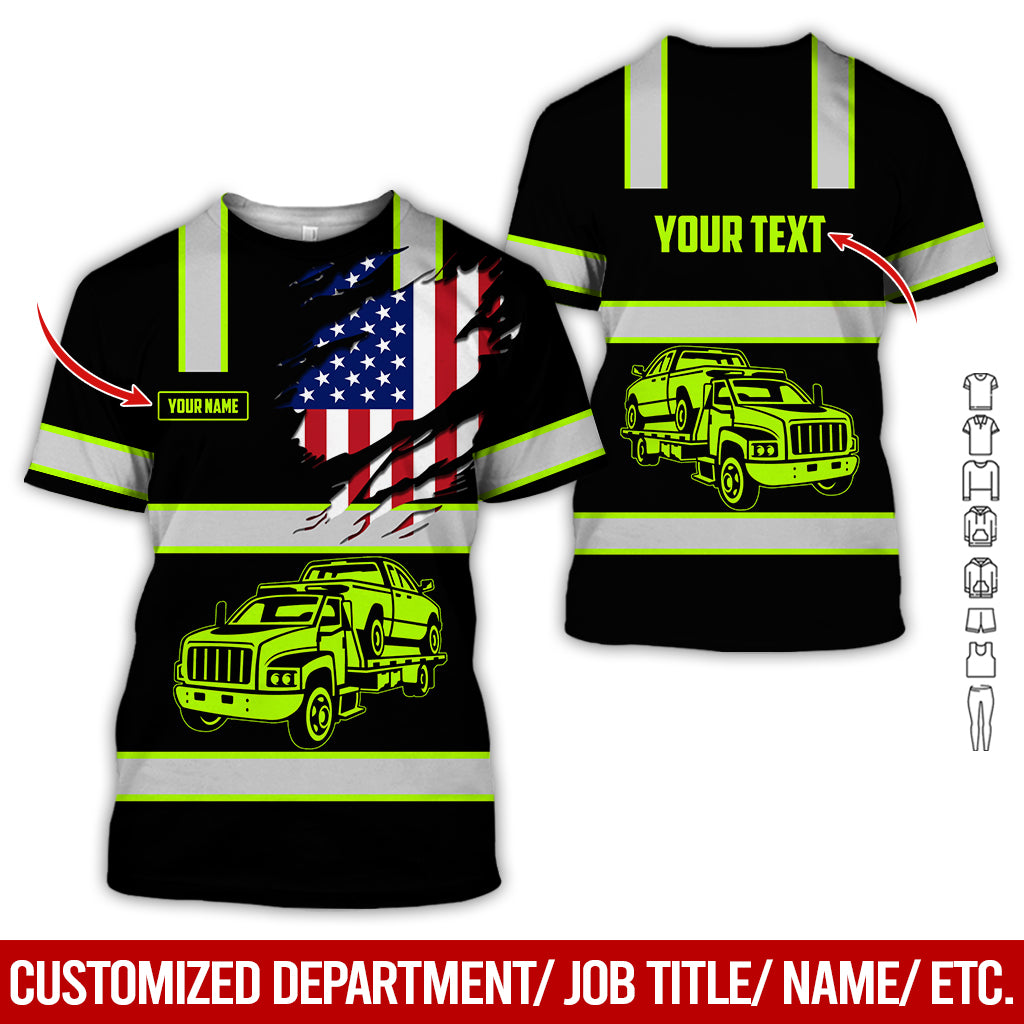 Custom Name & Love Tow Truck Uniform, Personalized Tow Driver Gear