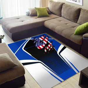 Railspirit Personalized Long Island Railroad Area Rug American Eagle Vintage Train Rug