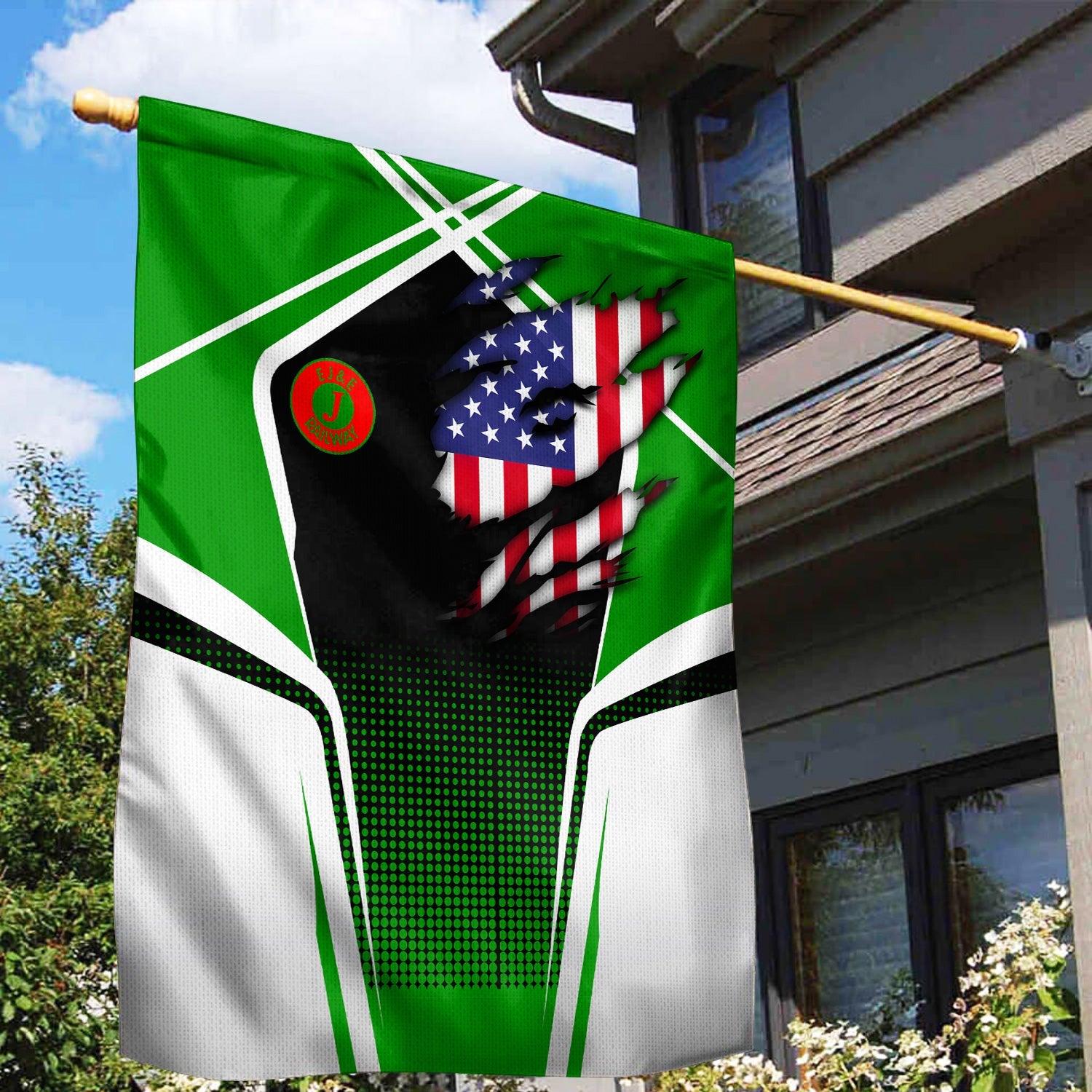 Railspirit Personalized Elgin Joliet And Eastern Railroad Garden Flag American Vintage All Over Printed Flag