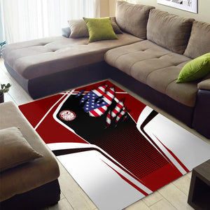 Railspirit Personalized Detroit & Mackinac Railroad Area Rug American Eagle Vintage Train Rug