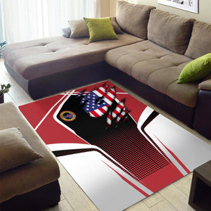 Railspirit Personalized Florida East Coast Railway Area Rug American Eagle Vintage Train Rug