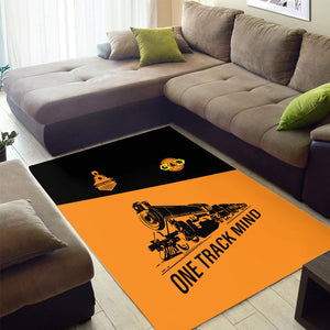 Railspirit Personalized Genesee & Wyoming Inc. Railroad Area Rug One Track Mind Train Rug Gift Idea For Train Lover
