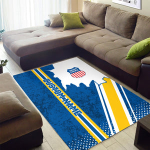 Railspirit Personalized Union Pacific Railroad Area Rug Vintage Big Boy All Over Printed Rug