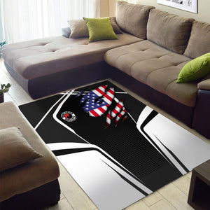 Railspirit Personalized Northern Pacific Railway Area Rug American Eagle Vintage Train Rug