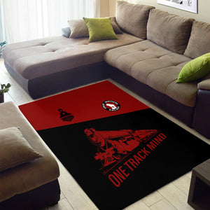 Railspirit Personalized Great Northern Railway Area Rug One Track Mind GNR Train Rug Gift Idea For Train Lover