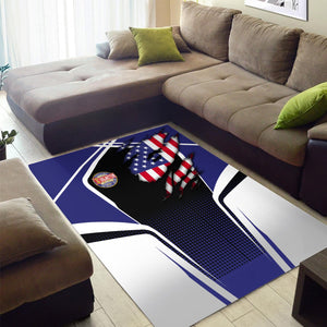 Railspirit Personalized Chicago, Burlington and Quincy Railroad Area Rug American Eagle Vintage Train Rug