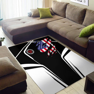 Railspirit Personalized Atlantic Coast Line Railroad Area Rug American Eagle Vintage Train Rug