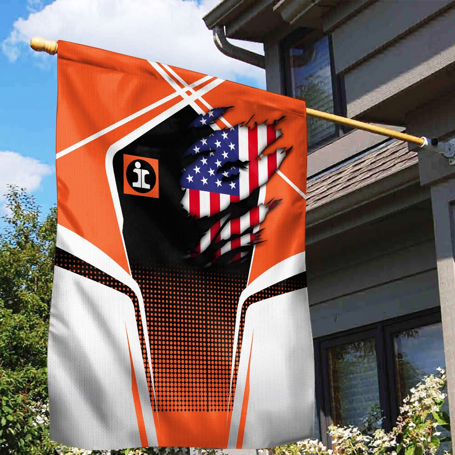 Railspirit Personalized Illinois Central Railroad Garden Flag American Vintage All Over Printed Flag