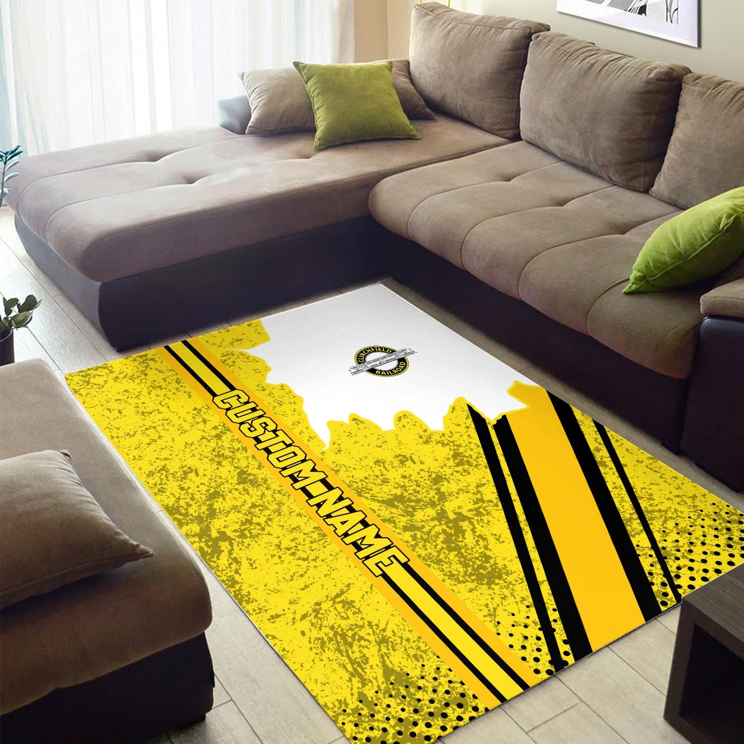 Railspirit Personalized Clinchfield Railroad Area Rug Vintage All Over Printed Rug