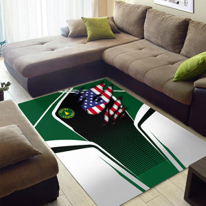 Railspirit Personalized Maine Central Railroad Area Rug American Eagle Vintage Train Rug