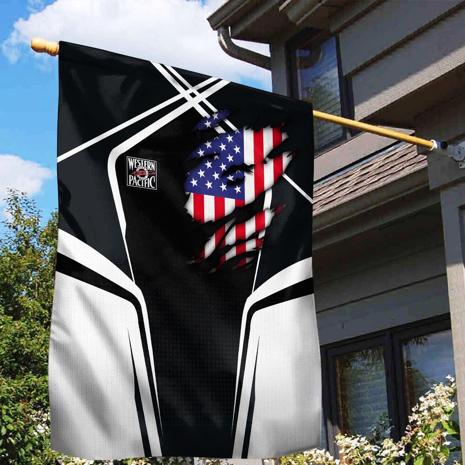 Railspirit Personalized Western Pacific Railroad Garden Flag American Vintage All Over Printed Flag