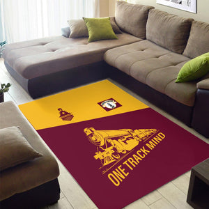 Railspirit Personalized Boston and Maine Railroad Area Rug One Track Mind Train Rug Gift Idea For Train Lover