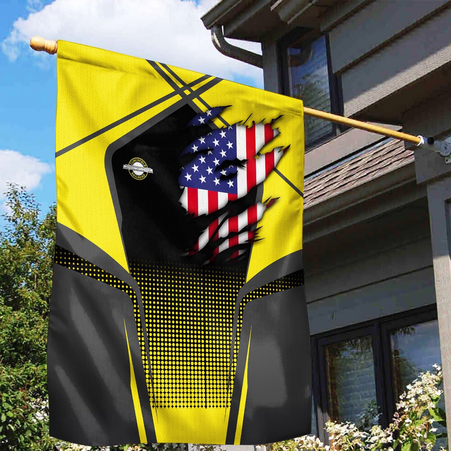 Railspirit Personalized Clinchfield Railroad Garden Flag American Vintage All Over Printed Flag