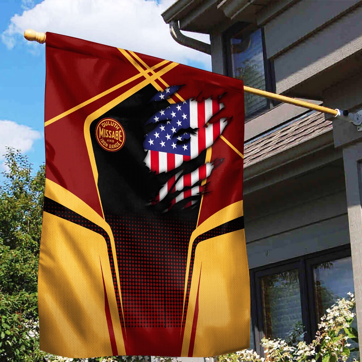 Railspirit Personalized Duluth, Missabe, & Iron Range Railroad Garden Flag American Vintage All Over Printed Flag