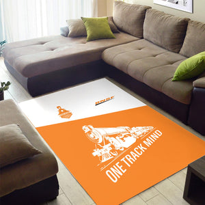 Railspirit Personalized BNSF Railway Area Rug One Track Mind Train Rug Gift Idea For Train Lover