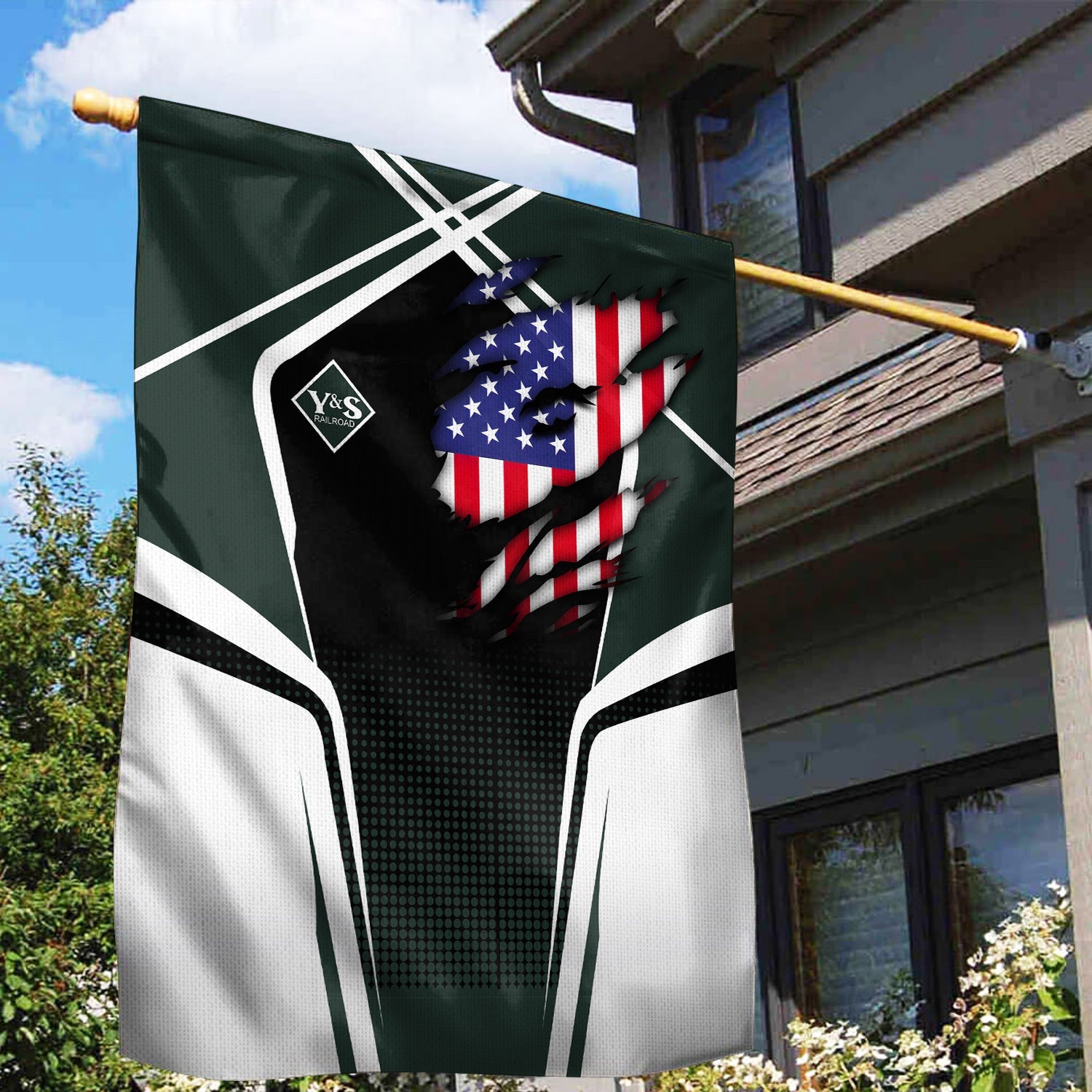 Railspirit Personalized Youngstown & Southern Railroad Garden Flag American Vintage All Over Printed Flag