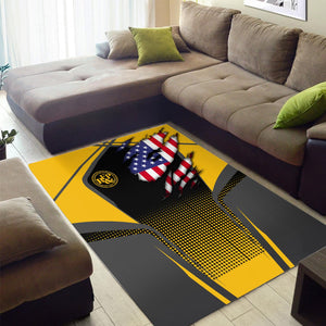 Railspirit Personalized Richmond, Fredericksburg And Potomac Railroad Area Rug American Eagle Vintage Train Rug