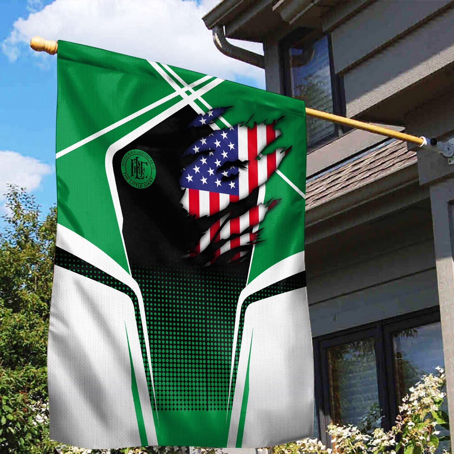 Railspirit Personalized Pittsburgh And Lake Erie Railroad Garden Flag American Vintage All Over Printed Flag