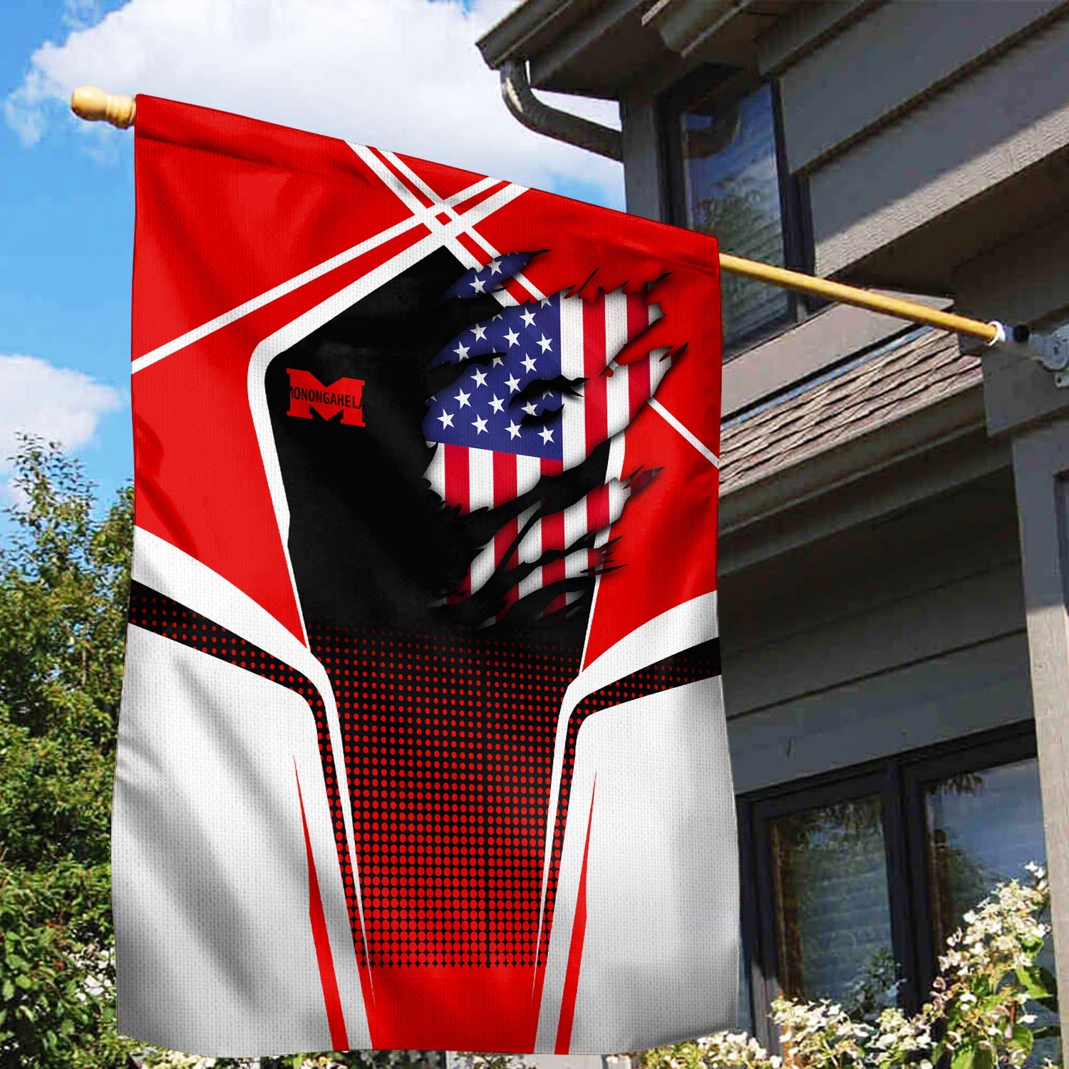 Railspirit Personalized Monongahela Railroad Garden Flag American Vintage All Over Printed Flag