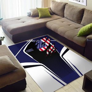Railspirit Personalized CSX Transportation Railroad Area Rug American Eagle Vintage Train Rug