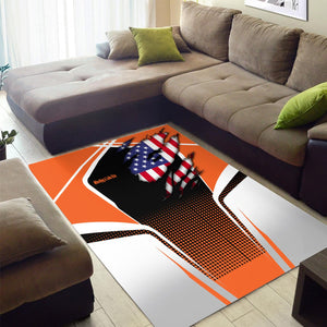 Railspirit Personalized Wheeling And Lake Erie Railroad Area Rug American Eagle Vintage Train Rug