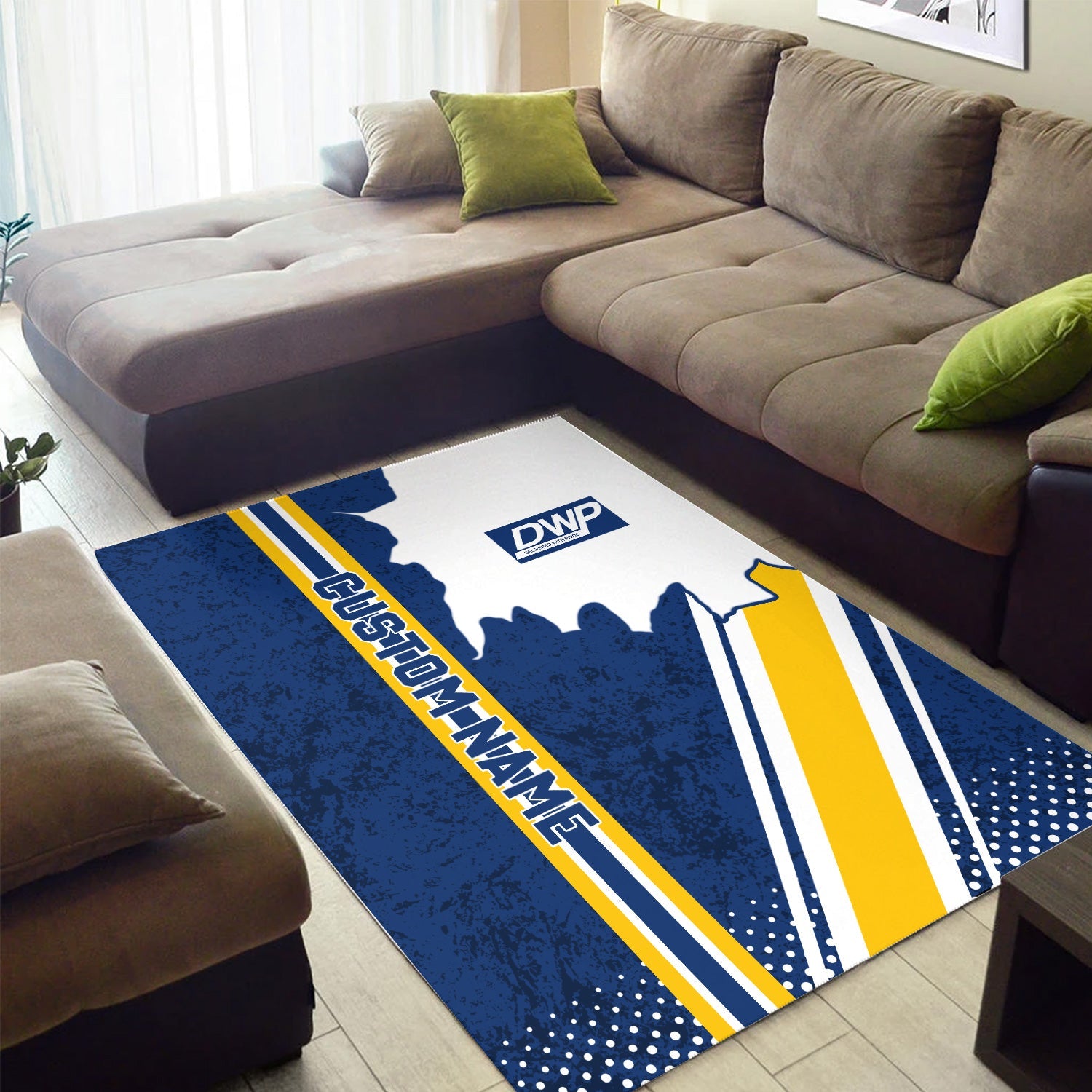 Railspirit Personalized Duluth, Winnipeg and Pacific Railway Area Rug Vintage All Over Printed Rug